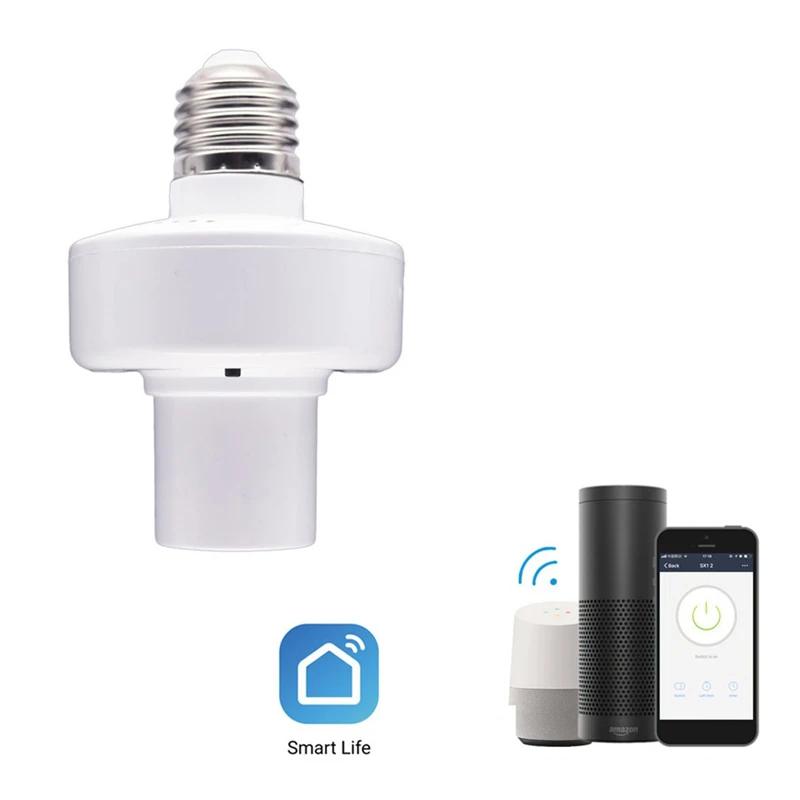 New Trending Smart Life App Control Tuya Smart Light Smart Socket Wifi For Lamp Led Light Bulb Pst-wl-lc01 - Buy Smart Socket Wifi,Light Smart Socket Wifi,Tuya Smart E27 Light Smart Socket