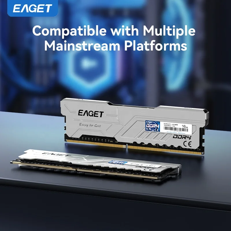 EAGET PS40 16GB DDR4 Gaming RAM, 3200MHz U-DIMM for Desktop PC