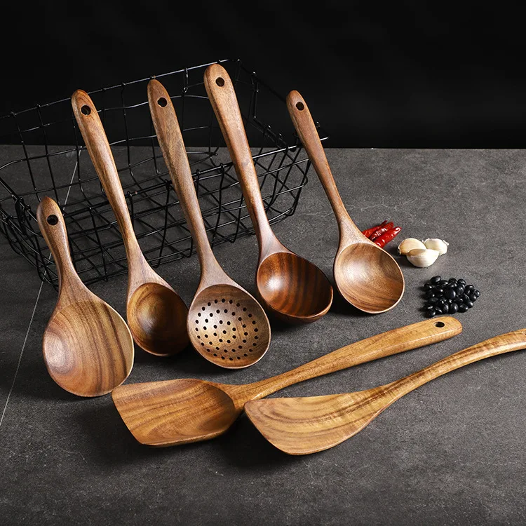 Bamboo Spoon Spatula 7 Styles Portable Wooden Utensil Kitchen Cooking Turners Slotted Mixing Holder Shovels Buy Wholesale Eco Friendly Kitchen Utensils Organic Bamboo Pot Shovel And Long Handle Scoop Set Teak Shovel Long