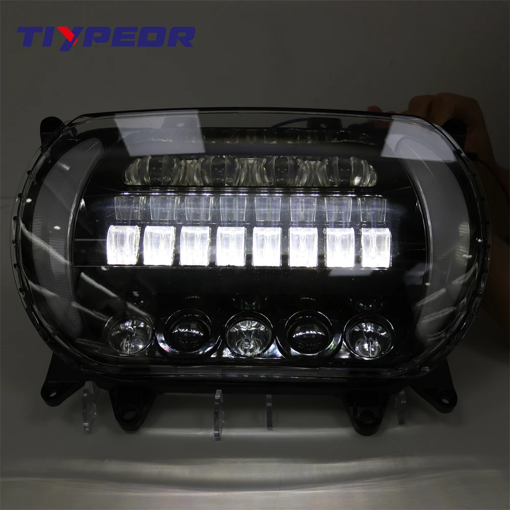 product tiypeor led motorcycle projection headlight drl turn signal lights for harley road glide 2015 2020 lighting system headlamp-7