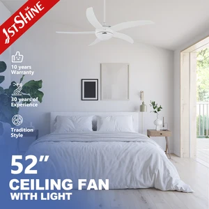 1stshine Ceiling Fan Remote Control DC Motor 5 Plywood Blades Fan Ceiling Light