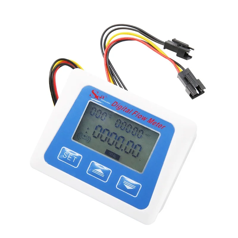 Total Accumulate Flow Meter LCD-S Digital Display+S401 Micro OD7.2 Magnetic Water Flow Switch POM Impeller Flow Sensor 0.3-6LPM