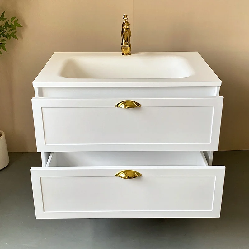 product minimalist style oak wall mounted bathroom cabinet combination integrated basin ceramic washbasin cabinet-8