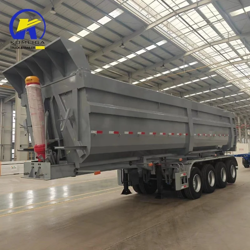 3/4 Alex Semi Trailer Tipper Dump Trailer Price Rear Dump Semi-trailer for Sale