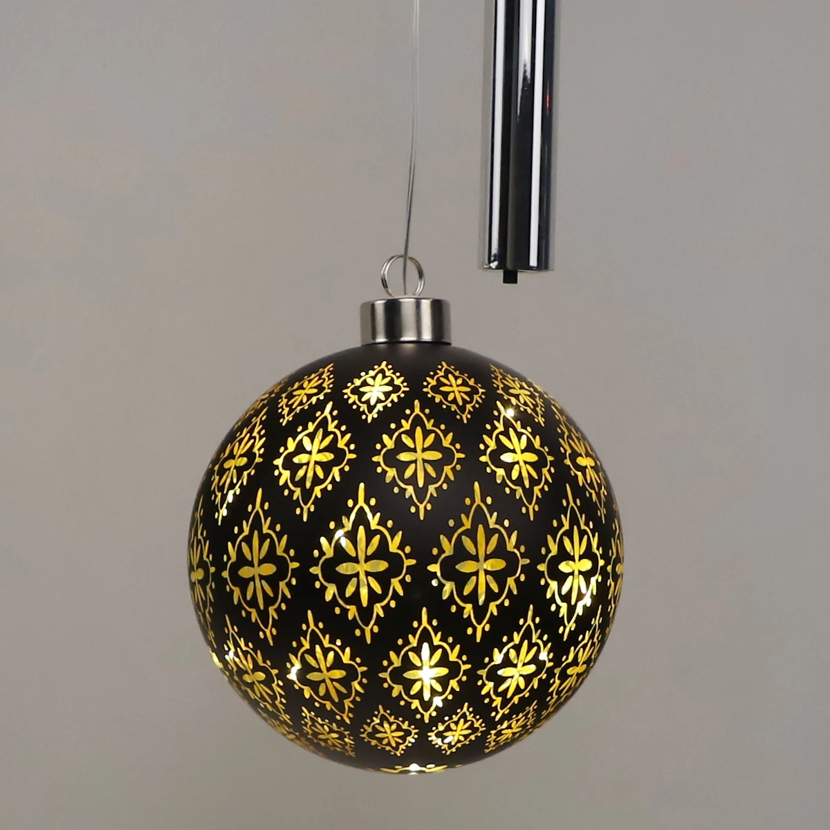 Boule de verre de noël transparente, compagnon parfait pour arbre de noël, look classique, motif décoratif, avec alimentation par batterie, 2024