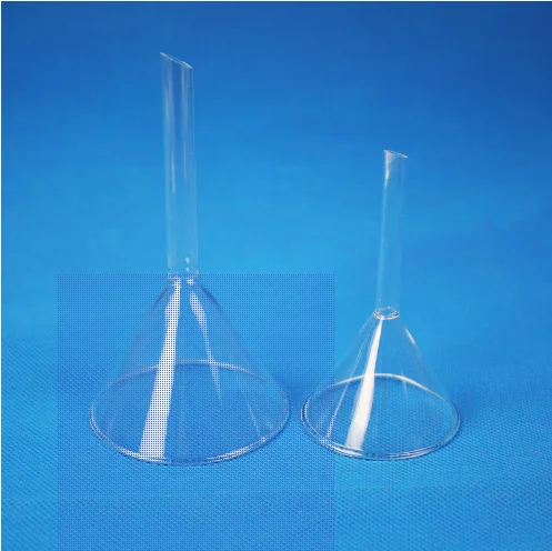 Triangular glass funnel Laboratory short neck long neck size diameter ...