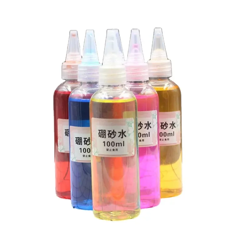 Красочные активаторы буровой воды 100 мл для самодельного слайма самодельный активатор