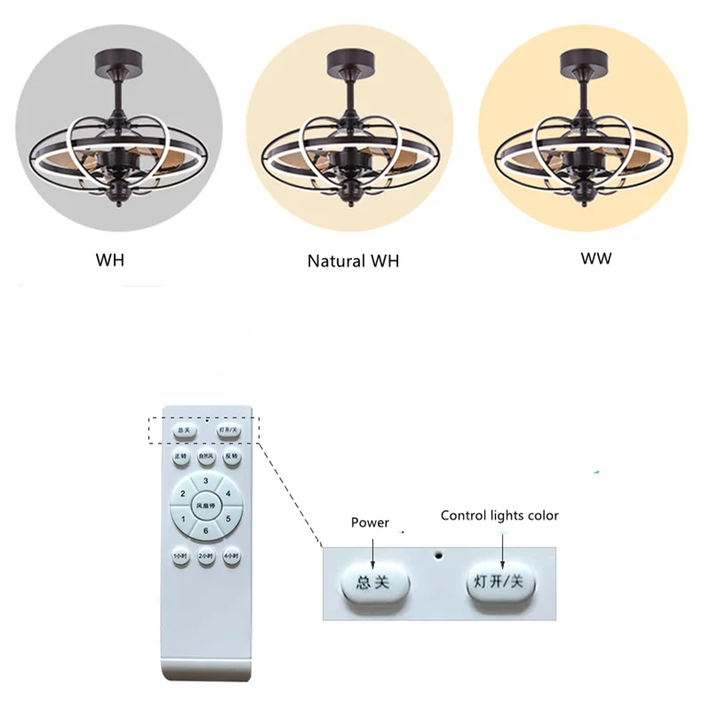 Fan Light Modern Ultra-thin Fan Light with remote control Bedroom Dining Room Led Ceiling Fan Light