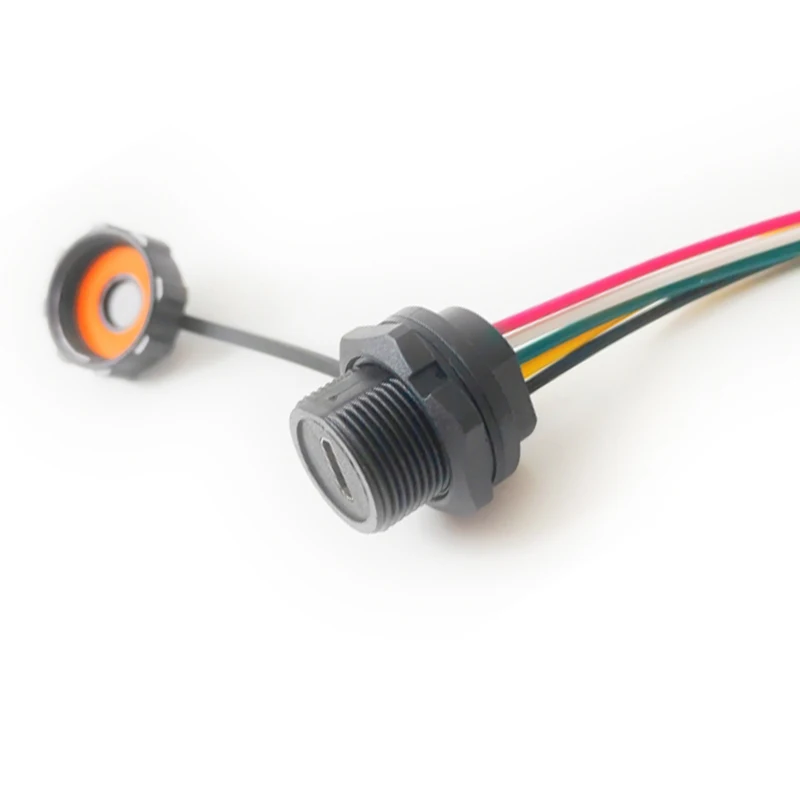 Factory Direct Sell Micro USB 3.0 2.0 Type-C Panel Mount Electronic Wires PA66 Waterproof IP67 Female Connector