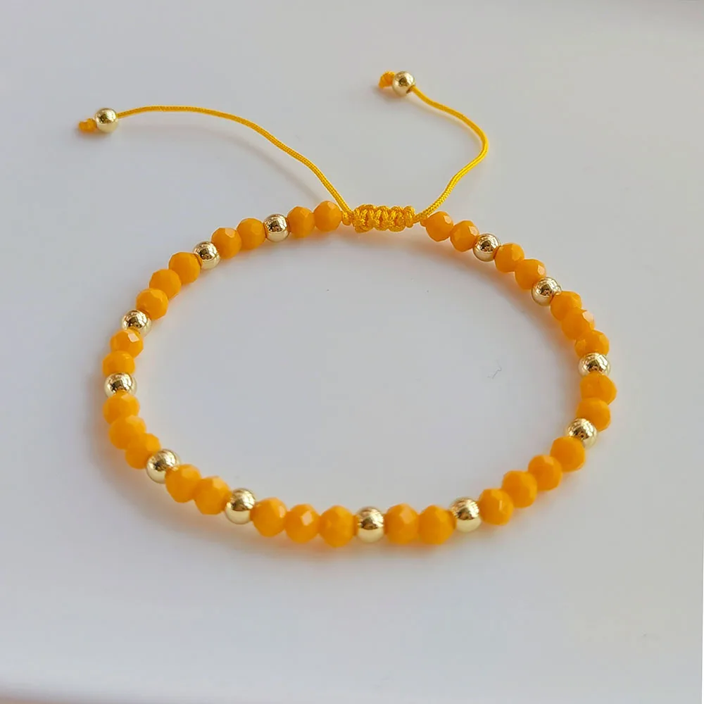 FULU AUTUMN Bracciale Donna Multistrato Con Perle Di Cristallo - Bigiotteria Boho Elastica, 4 Bracciali In Set, Regalo Per Amica - 4