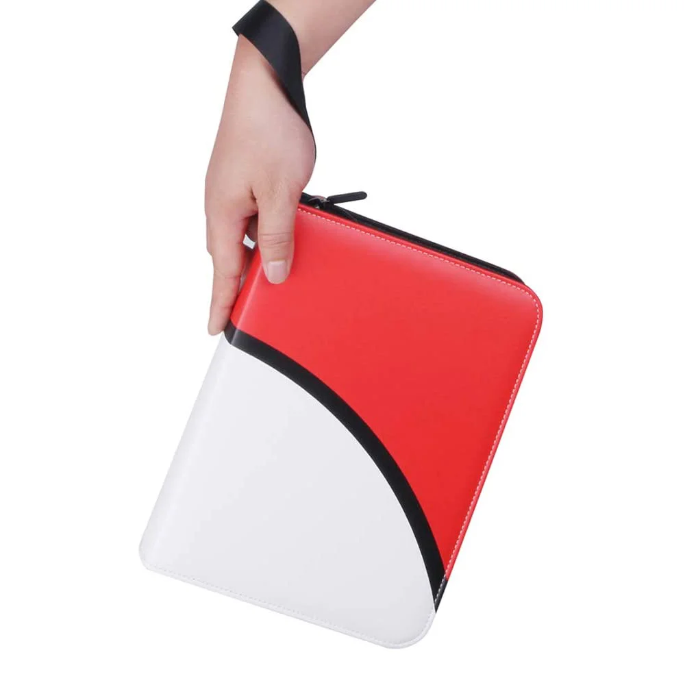 400 card binder 4-Pocket, Pockets Card Holder with 50 Sleeves black  Card collections store collectible photo album with 4 bags folder Outer surface material Basketball Cards Binder 400 Pockets