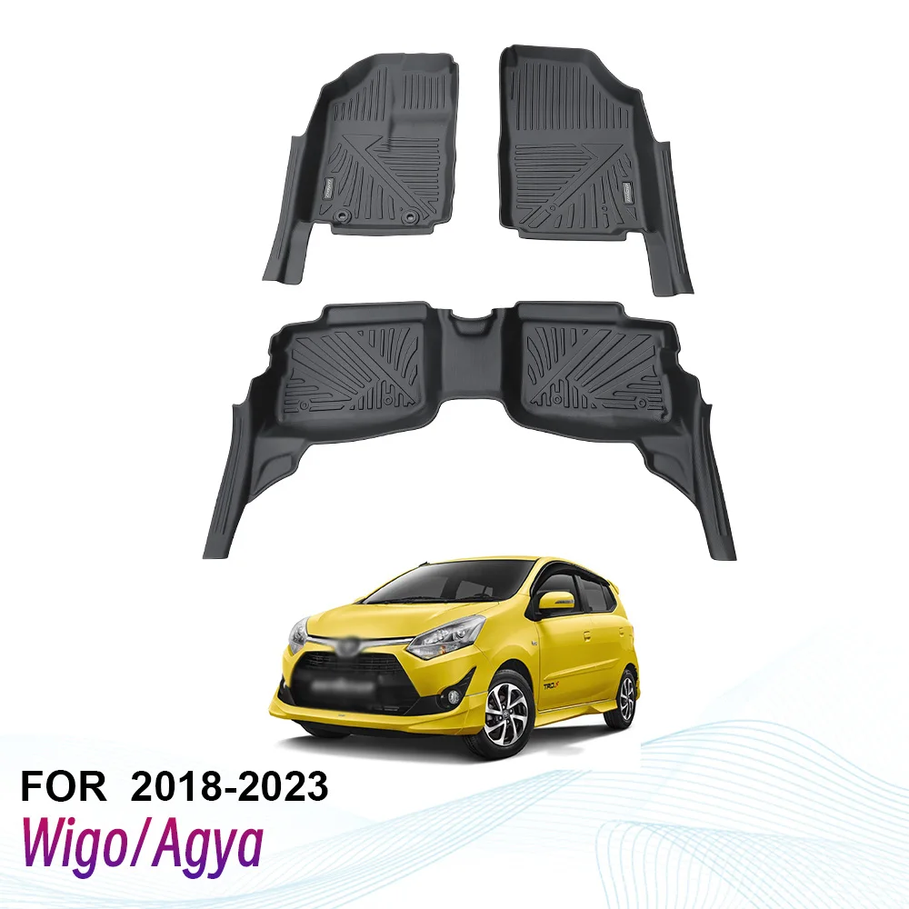 Factory TPE Auto Carpet Full Set Car Mats 5D All Weather Car Floor Mats for for Toyota Wigo AGYA Accessories 2018 2023