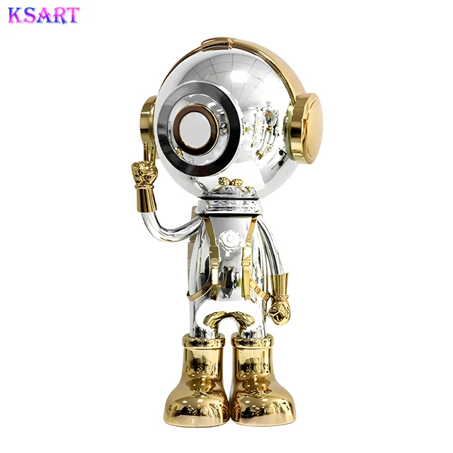 Fiberglass astronaut sculpture living room robot statue Hotel club KTV trend art decoration pieces