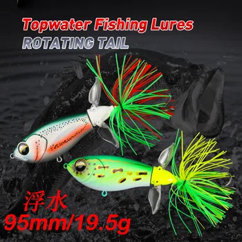 Cheery 9.5cm 19.5g Floating Bait Double-blade Propeller Water Surface Tractor Pencil Bionic Noise Fishing Bait Lure – Pencil – view 3