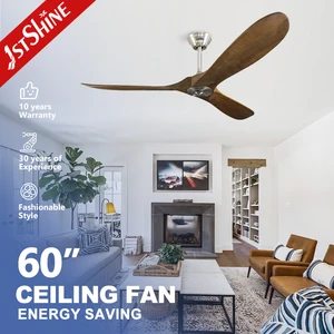 1stshine Ceiling Fan Warehouse Designer Wooden Blades Ceiling Fan with Remote Control
