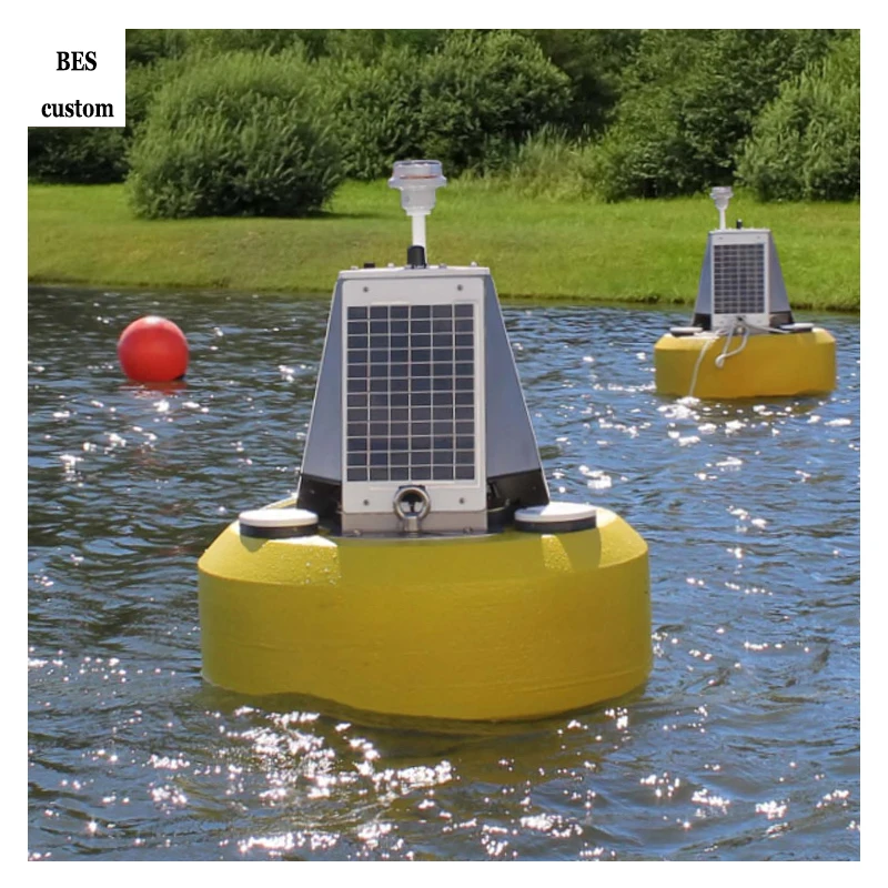 Manufacturer Diameter 1200mm Big Buoyancy Hydrological Buoy with Solar Panels Water Quality Monitoring Buoy