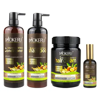 Argan Oil Shampoo Custom Logo Oem Long Anti Hair Fall Biotin Organic Oily Hair Shampoo And Conditioner Set