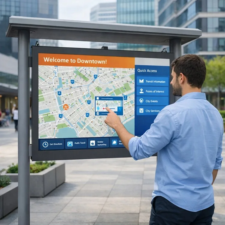 touch screen Landscape outdoor digital signage