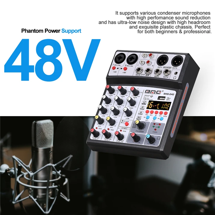 BMG DSP DJ Sound Systems with Mixer Video Audio Interface Board Professional