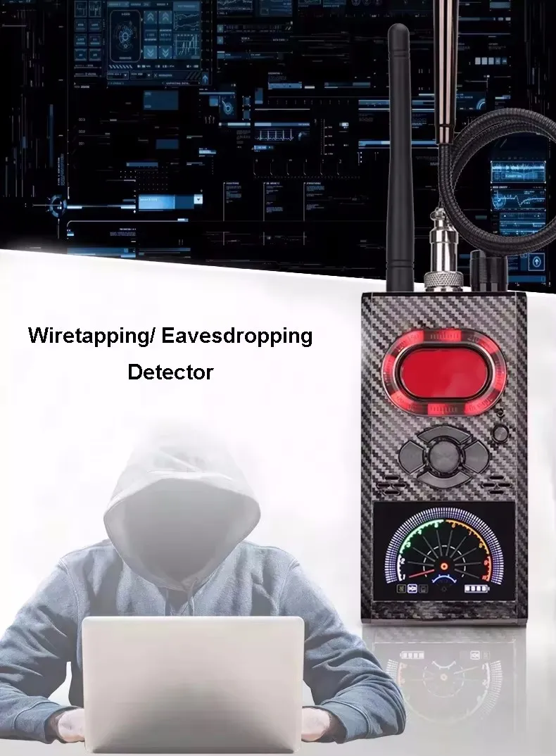 Upgraded K99 Anti Spy Bug Detector RF Scanner Alarms GSM GPS FM VHF UHF Wireless Signal Detector