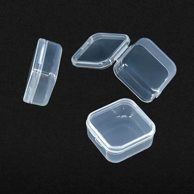 10Pcs Mini Clear Plastic Small Box Jewelry Earplugs Container Storage Box P Eb 