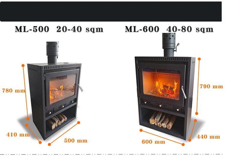 Cast Iron Real Fire Freestanding Wood Burning Stoves With Low Emission