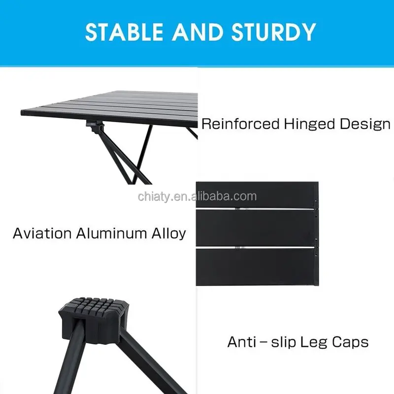 Outdoor Table Redcamp Folding Table,Roll Up Table In A Bag,Aluminum