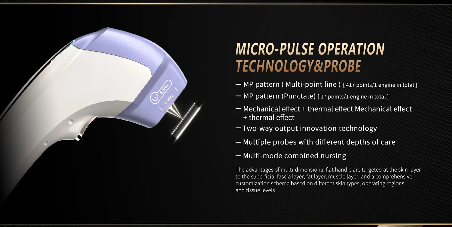 2023 New Model Gold TT 12 D Face Lift Machine 2 in 1 Rotating 360 12D Hifu Mmfu MPTSTL