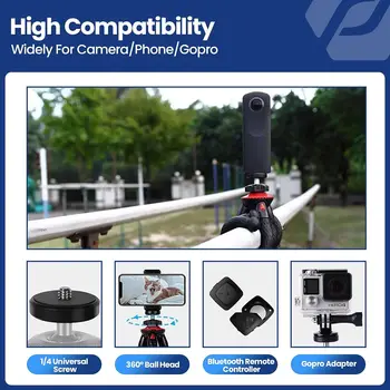 Mini Flexible Octopus Mobile Phone Holder Desktop Selfie Stick Tripod Stand for Smartphone product image