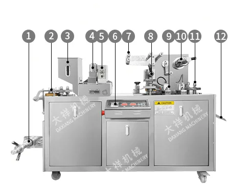 DPP-115 Quality Custom Mould Chocolate Milk Candy Fully Automatic Small Blister Sealing Packing Machine Price details