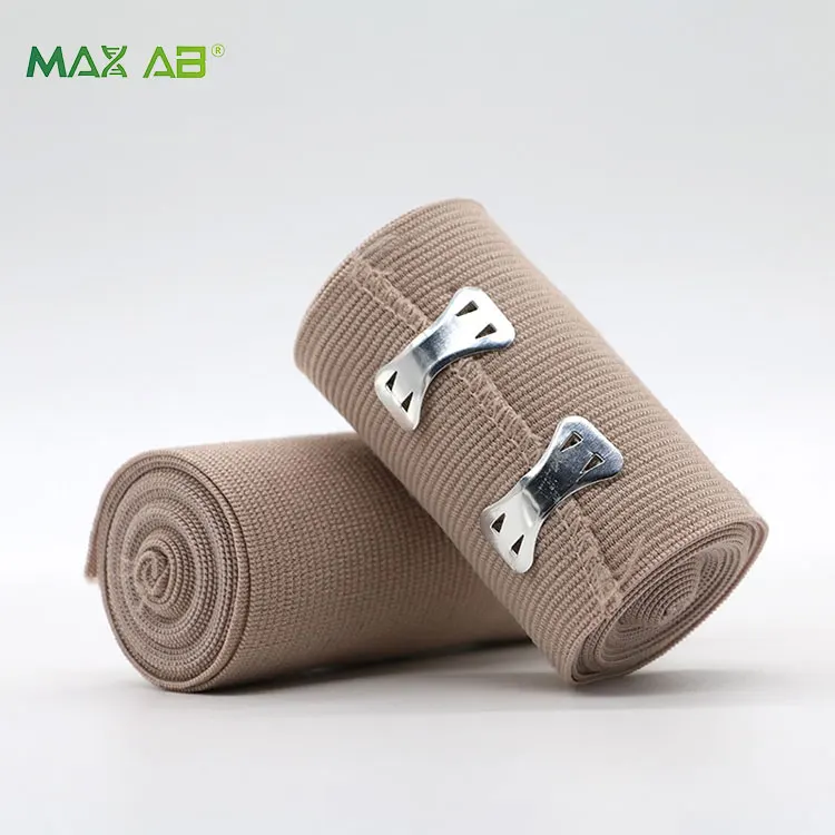 Factory Cheap Price Custom Medical White Skin Color Cotton Spandex High Elastic Plain Crepe Medical Bandage Rolls