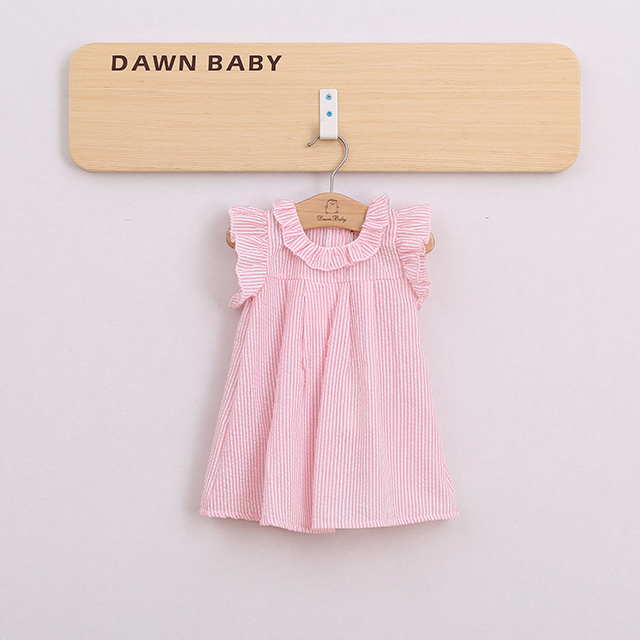 
Детское летнее платье из 100% хлопка без рукавов, детские платья с пуговицами сзади 