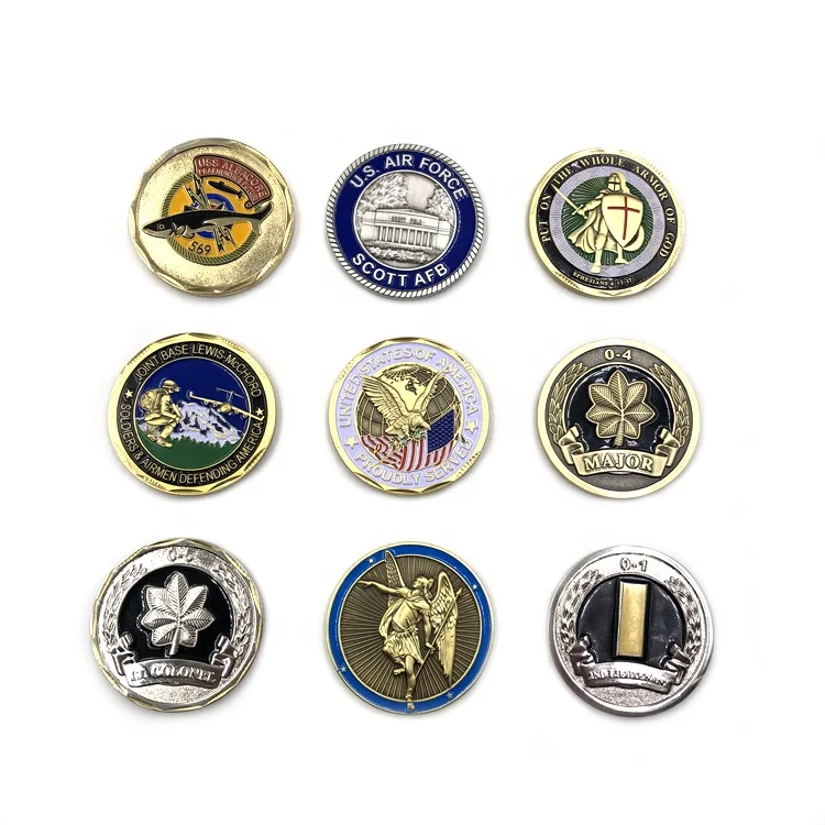 Factory Wholesale Coins Custom Metal Challenge Coin Free Sample Europe Euro Customized Metal Souvenir Coin