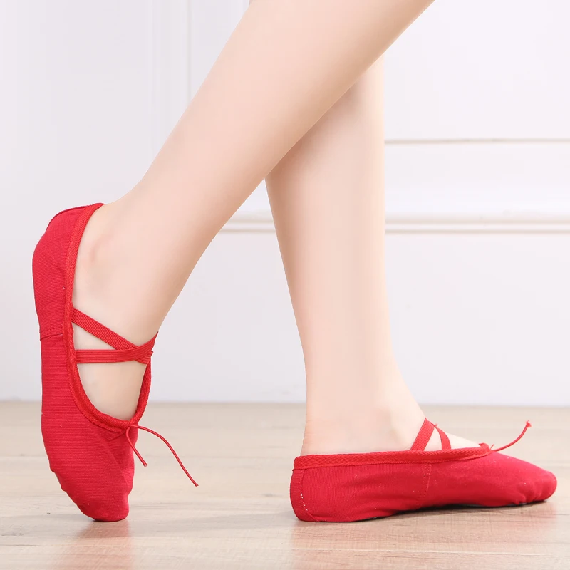 Factory Wholesale Chidren Dance Shoes Ballet Shoes Red Dance Shoes