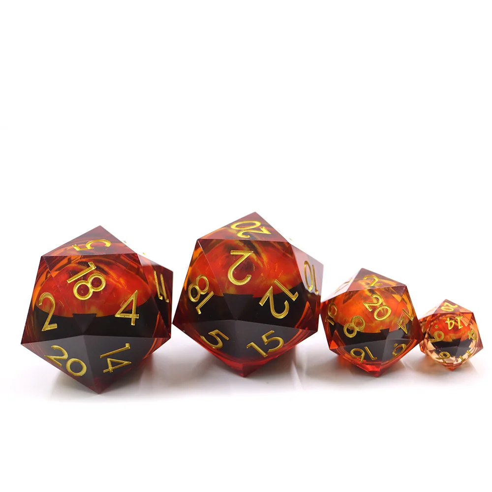 Yushun D20 Jumbo de 50mm de Resina Polièdrica Vores Afilades Disseny d'Ocell de Drac Mòbil