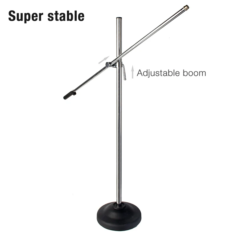 Oem Professional Adjustable Studio Round Base Microphone Stand