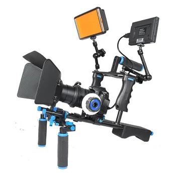 YELANGU D221 DSLR Rig Kit With Shoulder Mount+Follow Focus+Matte Box+Camera Cage for 5d Mark Ii 7d DSLR Camera detail image