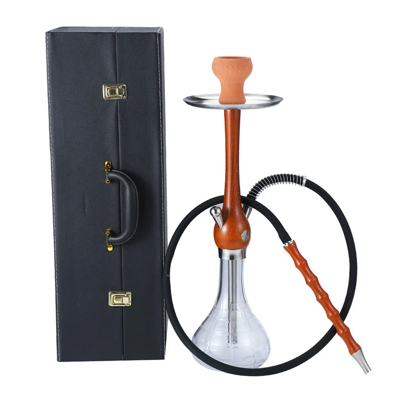 Wholesale New Wood Hookah With Leather Case Shisha Hookah Set Buy