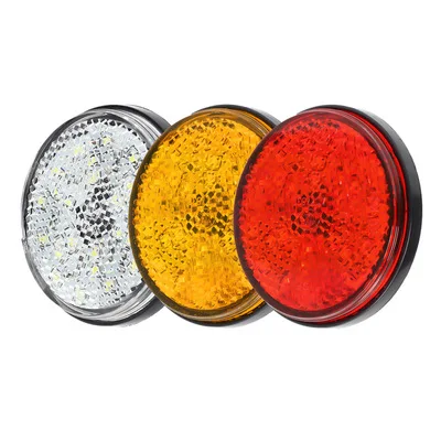 Universal Round Amber Side Marker Light - Fits Motorcycle, ATV, Truck, Trailer