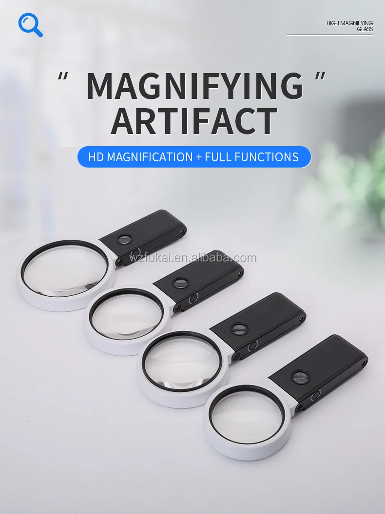 Hot Sale 6X 25X Multifunction Handheld Magnifier Desktop Folding LED ...