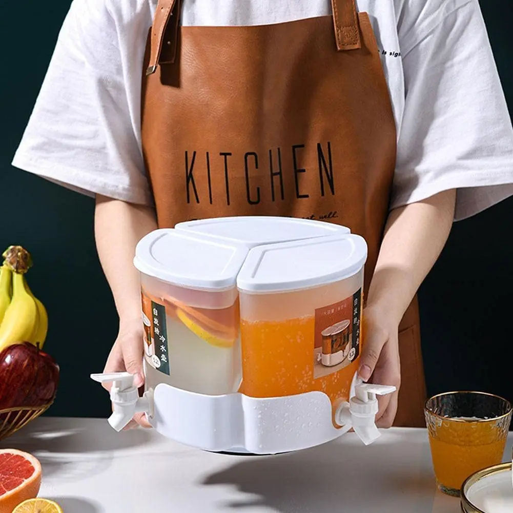 Distributeur De Boissons En Plastique 3,5 L Avec Robinet - Récipient Jus Limonade Pour Réfrigérateur