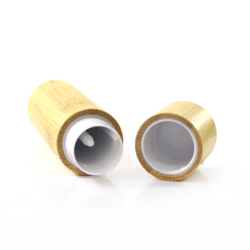 5ml Empty Cosmetic Lip Balm Container 5g Bamboo Wood Lipstick Tube