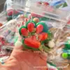 Green background-55g-christmas cat paw
