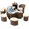 purple mountain stone, teapot, 4 stools, swivel chair