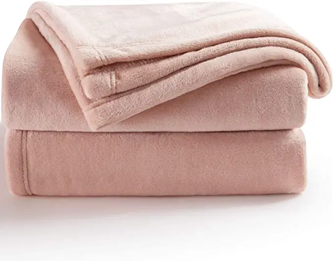 price high quality solid color custom flannel fleece blanket