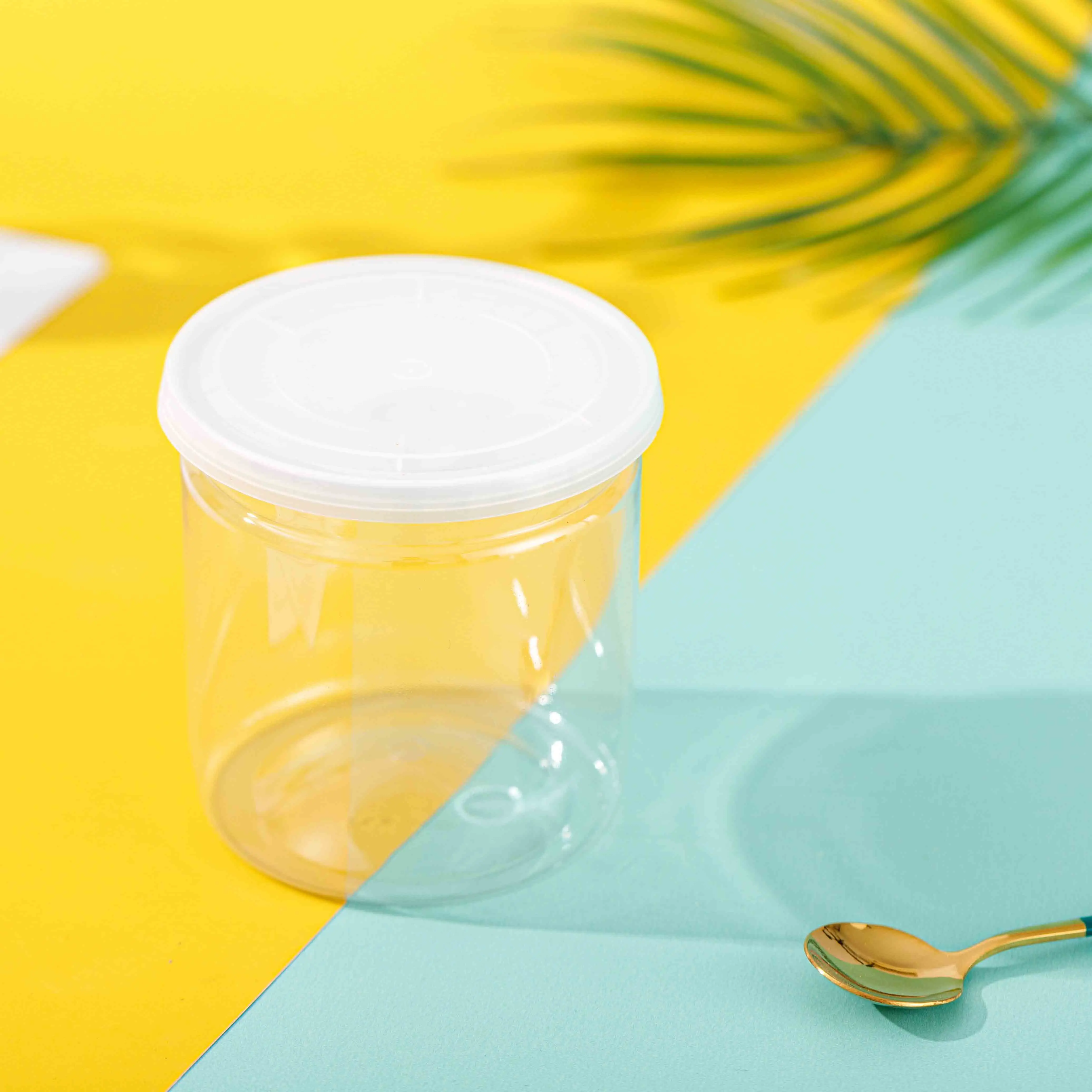 100ml Jar Pet Clear Transparent Plastic Spice Jars Plastic Gummy Candy Packaging Jar Peanut Butter Jars Nuts Cans