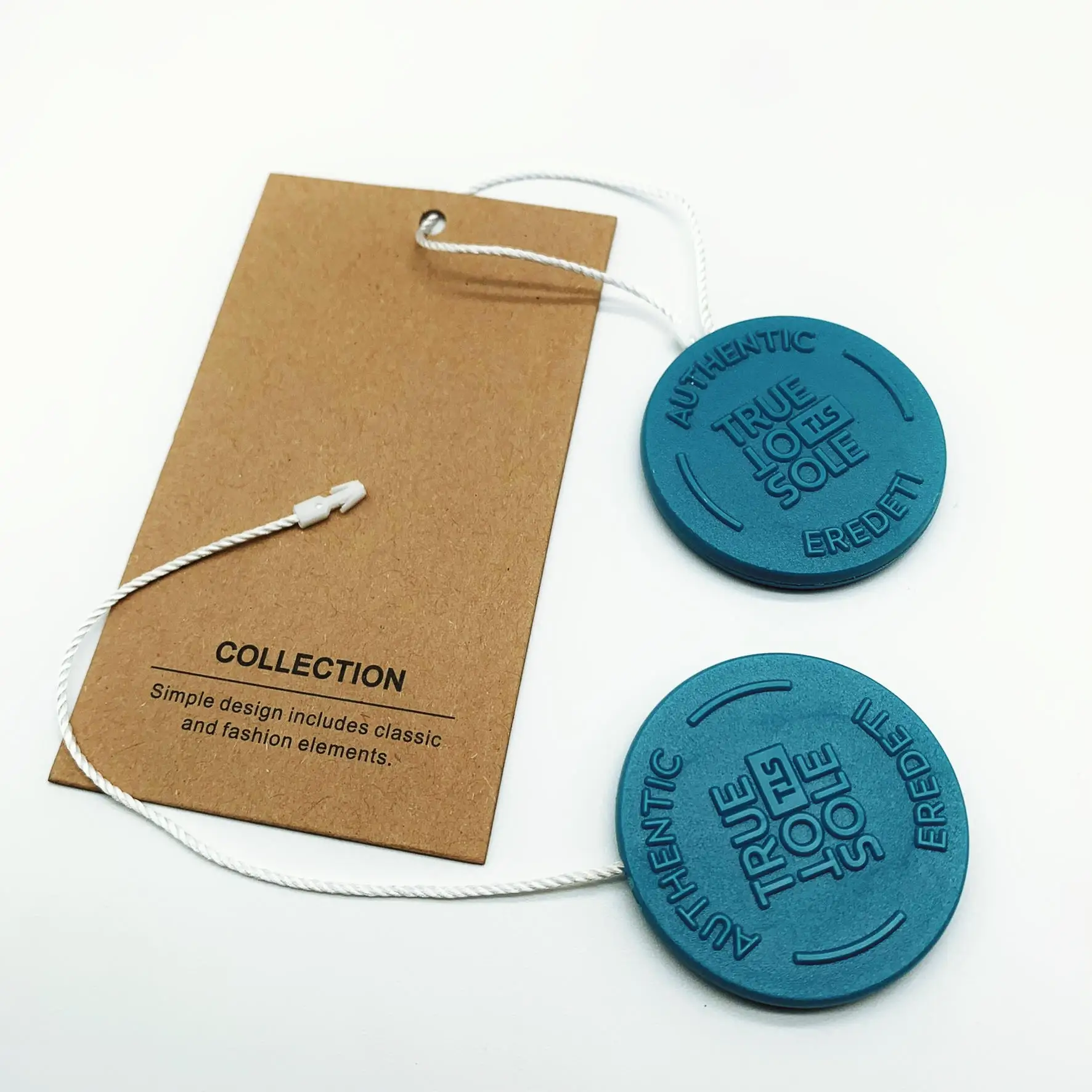 New Design Injection Custom 3d Embossed Name Logo Plastic Hang Seal Tag