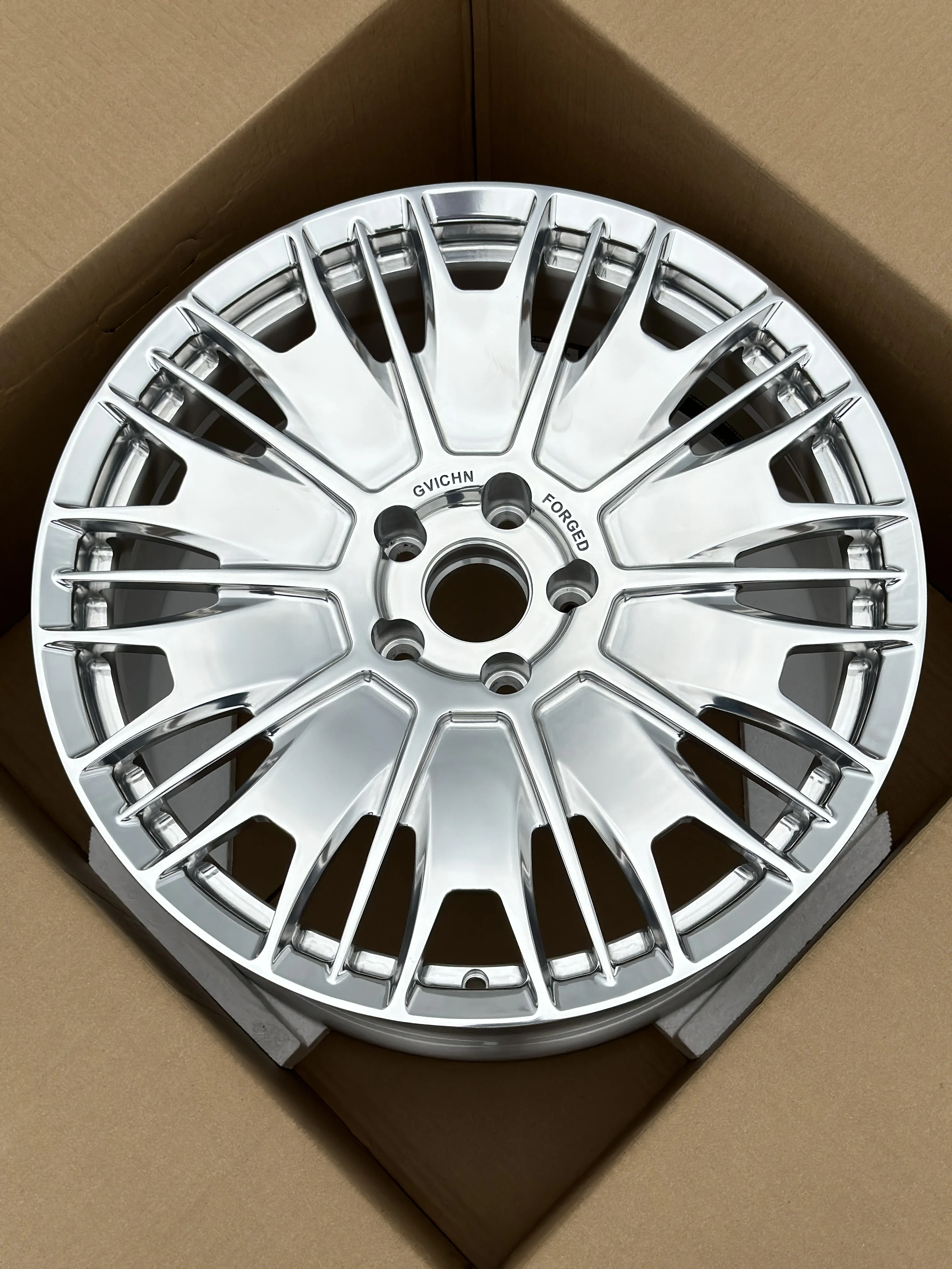 GVICHN one piece polished forged wheels 16 - 26 inch aluminum alloy rims 5x112 5x114.3 5x120 monoblock wheel hub