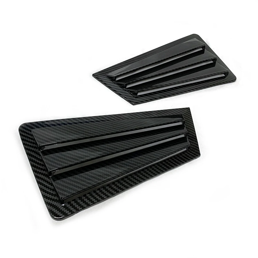 product rear side window louvers compatible with m3 2003 2007 abs scoop shade cover air vent blinds racing spoiler shutter body kits-4