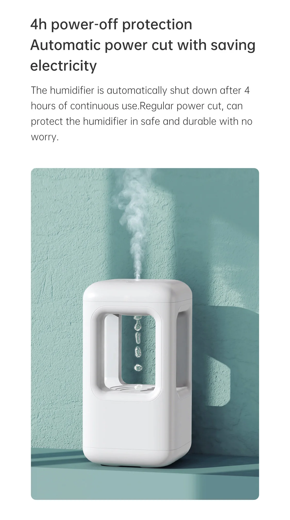 Amazon Hot Sell Antigravity Water Drop Humidifier Smart Air Humidifier